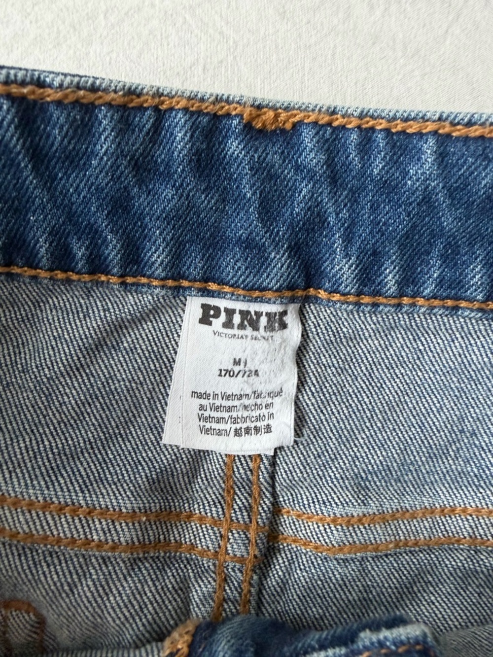 Victoria Secret PINK Medium wash denim mini skirt - Picture 4 of 4